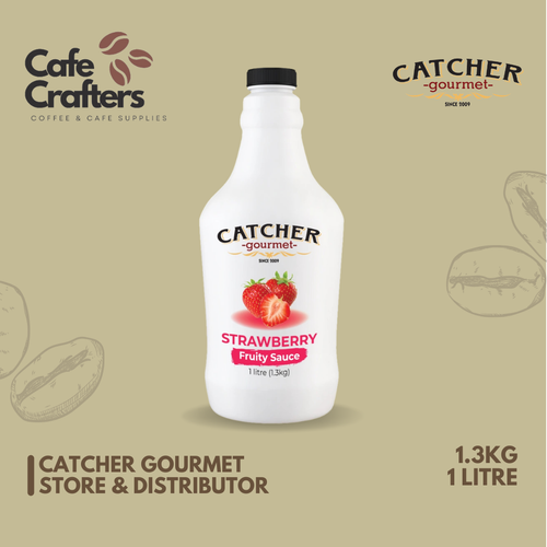 Catcher Gourmet Strawberry Sauce 1L – for cafés & dessert shops