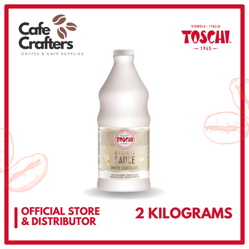 Toschi White Chocolate Sauce 2KG – for cafés & dessert shops