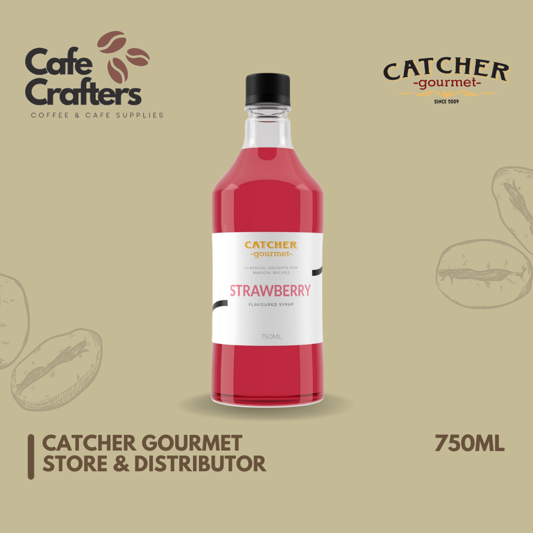 Catcher Gourmet Strawberry Syrup 750ml – flavored syrup for cafés