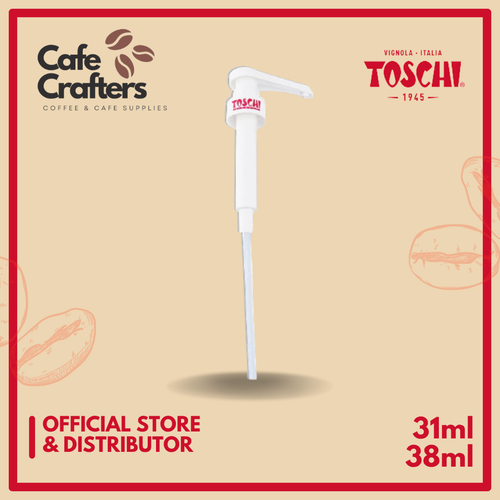 Toschi Syrup Pump and Dispenser 31ml – flavored syrup for cafés